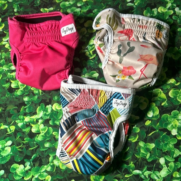 Joy Daog Female Dog Diapers for Small Dogs,3 Pack Reusable Washable Premium - Picture 2 of 16